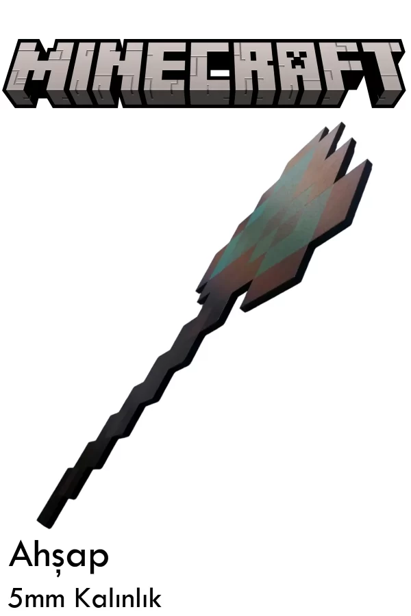 Ahşap Minecraft Oyuncak Figür Balta 35 Cm - Görsel 2